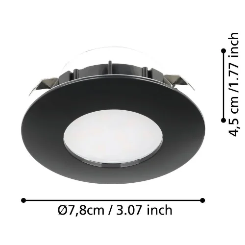 Светильник точечный LED Pineda 900743 Eglo чёрный 1 лампа, основание чёрное в стиле лофт современный  фото 3