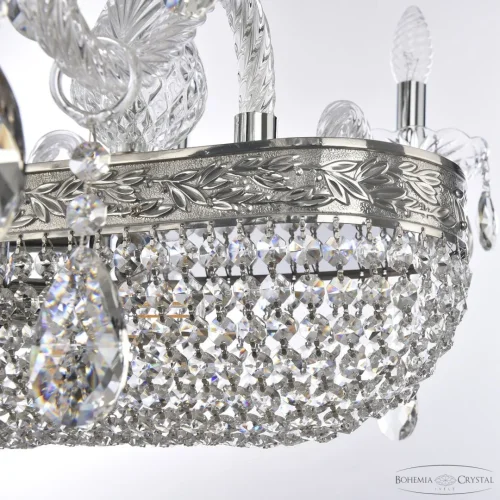 Люстра подвесная 1452/8/195/800 Ni Bohemia Ivele Crystal без плафона на 12 ламп, основание никель прозрачное в стиле классический sp фото 5