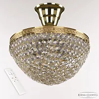 Люстра потолочная LED с пультом хрустальная 19321/25IV/LED-DIM G Bohemia Ivele Crystal прозрачная на 1 лампа, основание золотое в стиле классический с пультом sp
