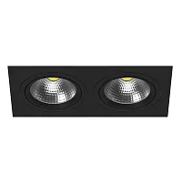 Светильник точечный Intero 111 i8270707 Lightstar чёрный 2 лампы, основание чёрное в стиле хай-тек 