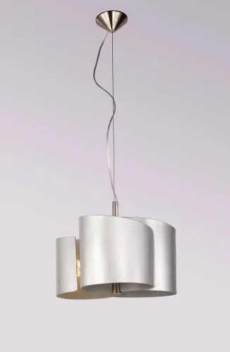 Люстра подвесная Vetro-argento 194.3 Lucia Tucci серебряная на 3 лампы, основание серебряное серое в стиле модерн 