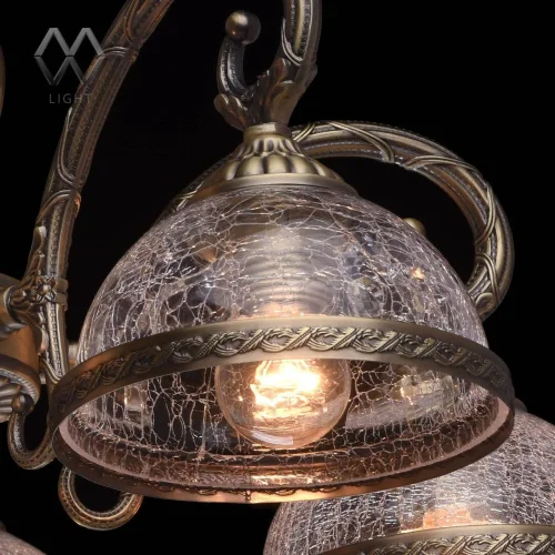 Люстра потолочная Аманда 481011805 MW-Light прозрачная на 5 ламп, основание античное бронза в стиле классический  фото 5