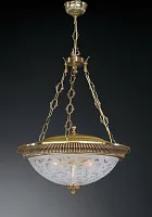 Люстра подвесная  L 6312/4 Reccagni Angelo белая на 4 лампы, основание золотое в стиле классический 