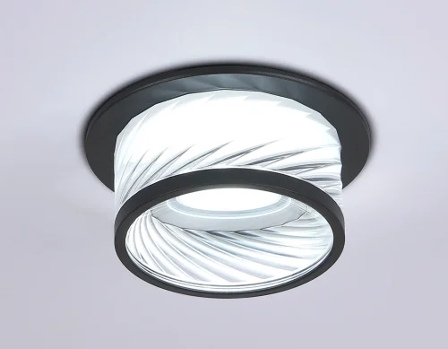 Светильник точечный TN1252 Ambrella light прозрачный 1 лампа, основание чёрное в стиле хай-тек современный  фото 4