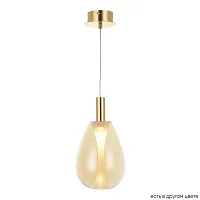Светильник подвесной LED GAUDI SP4W LED AMBER Crystal Lux янтарный 1 лампа, основание золотое в стиле современный 