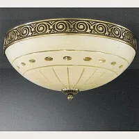 Люстра потолочная  PL 7004/4 Reccagni Angelo бежевая на 4 лампы, основание античное бронза в стиле классический 
