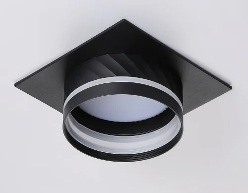 Светильник точечный TN5222 Ambrella light чёрный 1 лампа, основание чёрное в стиле современный хай-тек квадратный фото 2