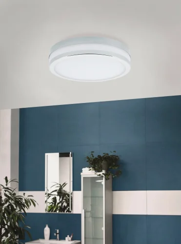 Светильник потолочный LED LED PALERMO 94998 Eglo белый 1 лампа, основание хром серое в стиле минимализм современный  фото 2