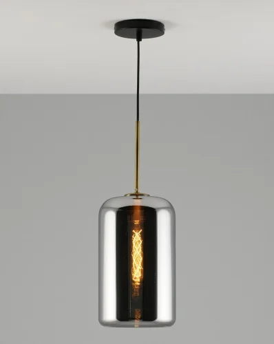 Светильник подвесной Scrum V2142-P Moderli чёрный 1 лампа, основание чёрное в стиле современный лофт  фото 4