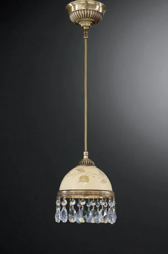 Светильник подвесной L 6206/16 Reccagni Angelo жёлтый 1 лампа, основание античное бронза в стиле классический 