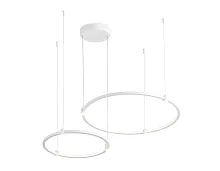 Люстра подвесная LED FL5521 Ambrella light белая на 1 лампу, основание белое в стиле хай-тек современный кольца Люстра подвесная LED FL5521 Ambrella light белая на 1 лампу, основание белое в стиле хай-тек современный кольца