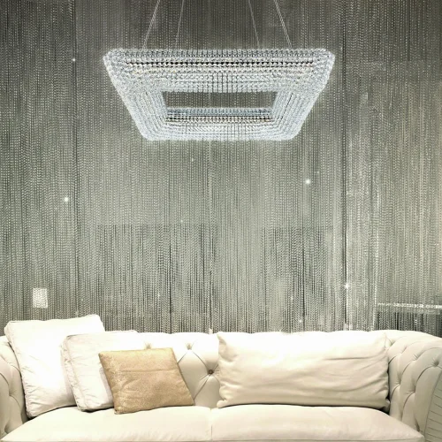 Люстра подвесная / потолочная LED Rimini S503.0.80.A.3000 Arte Perfetto Luce прозрачная на 1 лампа, основание никель в стиле классический  фото 2