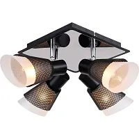 Спот с 4 лампами Vesto 2023/02/04C Stilfort чёрный белый E14 в стиле лофт 