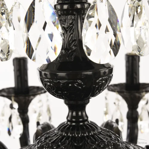Люстра подвесная 72201/10/250 B BG Bohemia Ivele Crystal без плафона на 10 ламп, основание чёрное в стиле классический sp фото 4