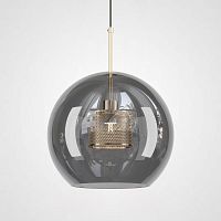Светильник подвесной CATCH SMOKY D30 186739-23 ImperiumLoft серый 1 лампа, основание бронзовое в стиле современный минимализм 