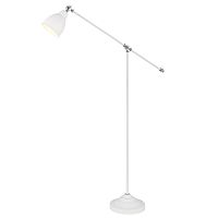 Торшер лофт Braccio A2054PN-1WH Arte Lamp  белый 1 лампа, основание белое в стиле лофт
