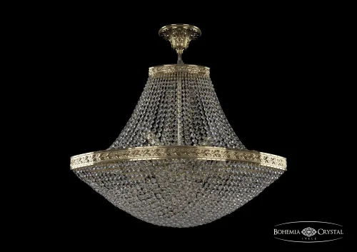 Люстра потолочная хрустальная 19323/H1/70IV G Bohemia Ivele Crystal прозрачная на 12 ламп, основание золотое в стиле классический sp