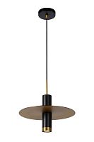 Светильник подвесной Selin 03322/01/30 Lucide чёрный бронзовый 1 лампа, основание чёрное бронзовое в стиле современный трубочки