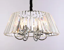 Люстра подвесная TR5038 Ambrella light прозрачная на 6 ламп, основание хром в стиле классика модерн 