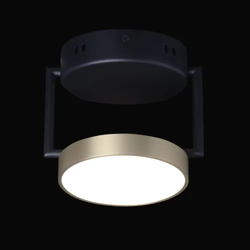 Светильник потолочный LED с пультом Гэлэкси 632017601 DeMarkt золотой 1 лампа, основание чёрное в стиле хай-тек с пультом фото 2