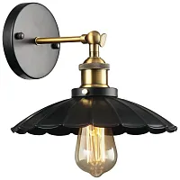 Бра лофт 385-521-01 Velante чёрный 1 лампа, основание бронзовое чёрное в стиле лофт 