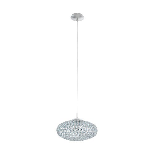 Светильник подвесной CLEMENTE 95286 Eglo серый прозрачный 1 лампа, основание хром серое в стиле современный 