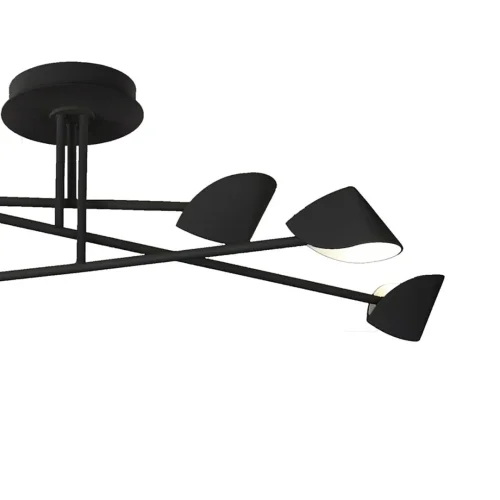 Светильник потолочный LED Capuccina 7580 Mantra чёрный 1 лампа, основание чёрное в стиле современный хай-тек  фото 4