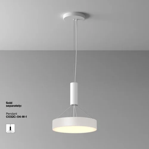 Светильник потолочный LED Zon C032CL-36W3K-RD-W Maytoni белый 1 лампа, основание белое в стиле современный  фото 3