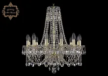 Люстра подвесная хрустальная 11.21.12.200.h-63.Gd.Sp Bohemia Art Classic прозрачная на 12 ламп, основание золотое в стиле классический Люстра подвесная хрустальная 11.21.12.200.h-63.Gd.Sp Bohemia Art Classic прозрачная на 12 ламп, основание золотое в стиле классический