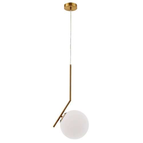 Светильник подвесной Bolla-Unica A1923SP-1AB Arte Lamp белый 1 лампа, основание античное бронза в стиле современный шар