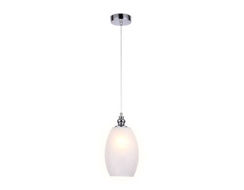 Светильник подвесной TR3621 Ambrella light белый 1 лампа, основание хром в стиле хай-тек современный  фото 4