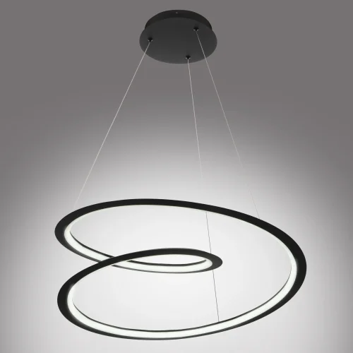 Люстра подвесная LED Siero MR1132-PL MyFar без плафона на 1 лампа, основание чёрное в стиле современный хай-тек  фото 7