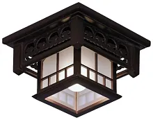 Светильник потолочный 513-727-01 Velante коричневый 1 лампа, основание коричневое в стиле кантри 