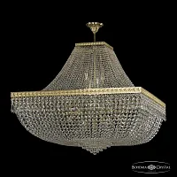 Люстра потолочная хрустальная 19272/H1/100IV G Bohemia Ivele Crystal прозрачная на 26 ламп, основание золотое в стиле классика sp