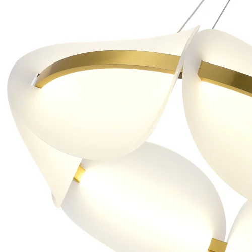 Люстра подвесная LED Etoile SL1304.203.45 ST-Luce белая на 1 лампа, основание золотое в стиле современный  фото 3