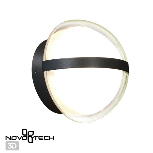 Настенный светильник LED Opal 359195 Novotech уличный IP54 чёрный 1 лампа, плафон чёрный в стиле современный LED фото 3