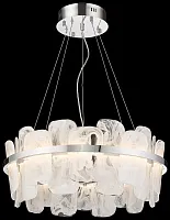 Люстра подвесная LED Nelly WE158.20.103 Wertmark прозрачная на 1 лампа, основание хром в стиле современный 