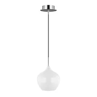 Светильник подвесной PENTOLA 803040 Lightstar белый 1 лампа, основание хром серое в стиле арт-деко 
