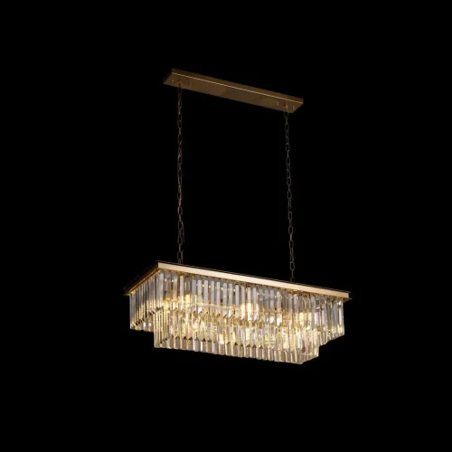 Люстра подвесная Prism 10019/800R LOFT IT прозрачная на 8 ламп, основание золотое в стиле классический  фото 4