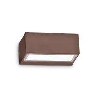 Настенный светильник TWIN AP1 COFFEE Ideal Lux уличный IP44 коричневый 1 лампа, плафон коричневый в стиле современный G9