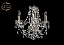 Люстра подвесная хрустальная 11.25.3.141.Gd.Sp Bohemia Art Classic прозрачная на 3 лампы, основание золотое в стиле классический 