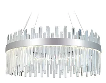 Люстра подвесная LED TR5011 Ambrella light прозрачная на 1 лампа, основание хром в стиле модерн классика 