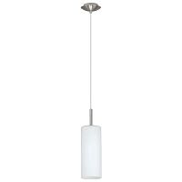 Светильник подвесной TROY 3 85977 Eglo белый 1 лампа, основание серое никель в стиле современный трубочки