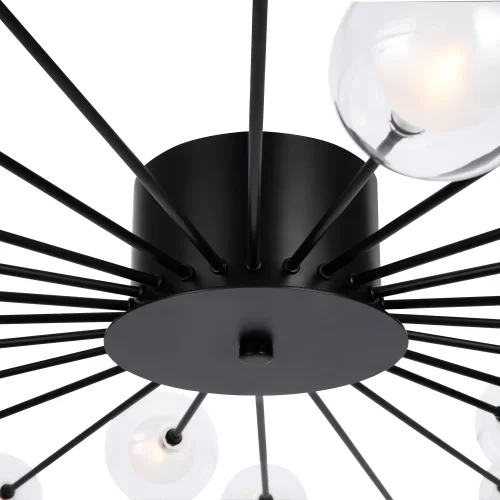 Люстра потолочная Celebrity FR5242CL-24B1 Freya прозрачная на 24 лампы, основание чёрное в стиле современный шар фото 2