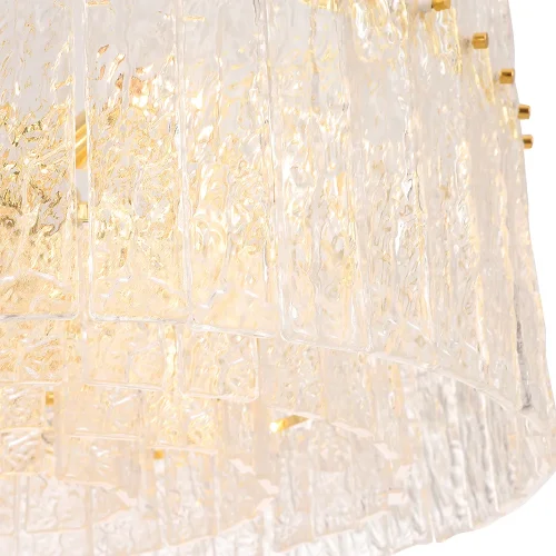 Люстра подвесная OVIEDO SP12 Crystal Lux прозрачная на 12 ламп, основание золотое в стиле классический  фото 4
