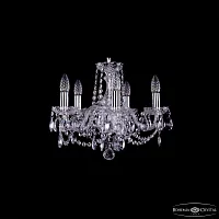 Люстра подвесная 1402/5/141 Ni Богемия Ивеле Кристалл без плафона на 5 ламп, основание никель в стиле классический sp Люстра подвесная 1402/5/141 Ni Богемия Ивеле Кристалл без плафона на 5 ламп, основание никель в стиле классический sp