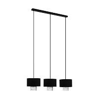 Светильник подвесной Sapuara 39978 Eglo чёрный 3 лампы, основание чёрное в стиле современный 