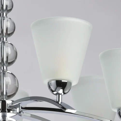 Люстра подвесная София 355014907 MW-Light белая на 7 ламп, основание хром в стиле современный  фото 3