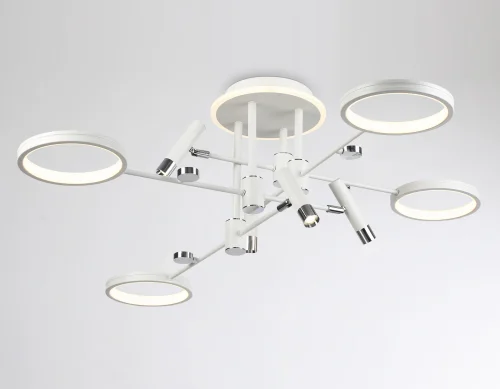 Светильник потолочный LED с пультом FL51648 Ambrella light белый 1 лампа, основание белое в стиле современный хай-тек с пультом фото 3