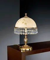 Настольная лампа P 6306 M Reccagni Angelo бежевая 1 лампа, основание золотое хрусталь металл в стиле классический 